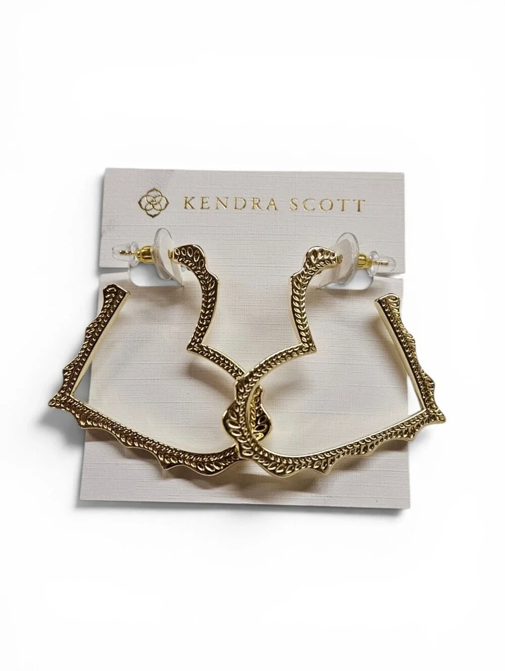 Kendra Scott Sophee Heart Hoop Earrings In Gold NWT